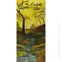 Painting of a stream in spring by artist CSCape