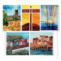 This is a pack of 5 greeting cards by artist CSCape focusing on locations in the North East of England