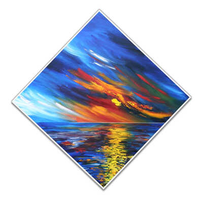 Ceramic coaster of the painting Diamond dawn