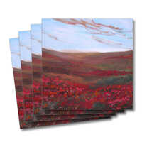 Pack of 4 greeting cards - Grouse moors