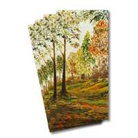 Four greeting cards of the oil painting Autumn walk