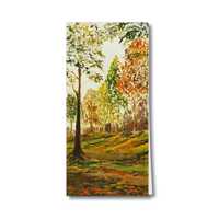 Greeting card of the painting Autumn walk - woodland in Autumn in full colour change
