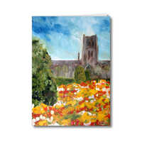 Greeting card of the painting Durham Cathedral in bloom