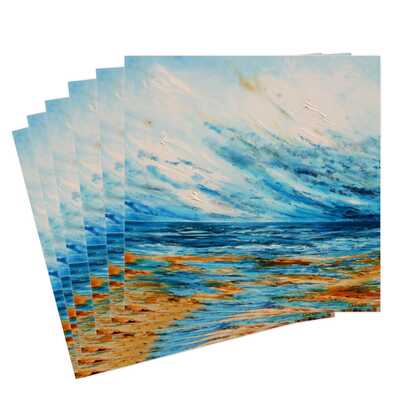 Six greeting cards of Ebb tide
