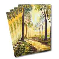 Pack of four greeting cards - Escape to the forest