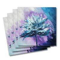 Four greeting cards of the painting Fleur Bleu