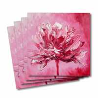 Four greeting cards of the painting Fleur Rouge