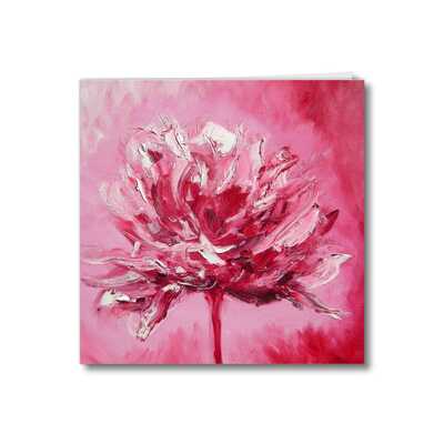 Greeting card of the painting Fleur Rouge