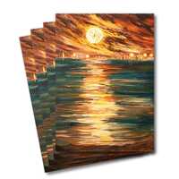 Four greeting cards of the painting Full power, nature wins