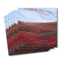 6 Greeting cards of a moorland scene