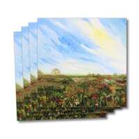 Four greeting cards of the painting Heathlands
