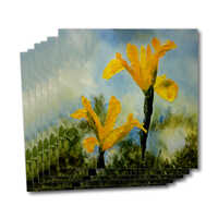 Six greeting cards of the painting Irises in the sunshine