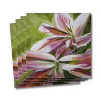 Four greeting cards of the painting Lilies