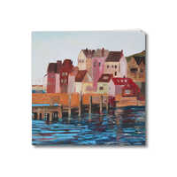 Greeting card of the painting Whitby - a costal town in the North East of England