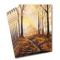 Six greeting cards of the painting At the end of a golden day