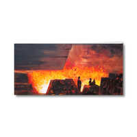 Greeting card of the painting Blast furnace