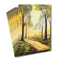 Six greeting cards of the painting Escape to the forest
