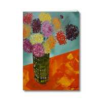Greeting card of the painting Flowers in a vase
