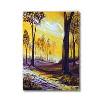Greeting card of the painting 'Into the golden glade'
