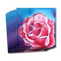 Six greeting cards of the painting Queen's rose