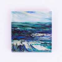 Glass coaster of the painting Rhapsody in blue