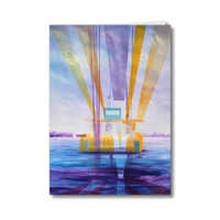 Greeting card of the painting Transporter Bridge, Sunshine