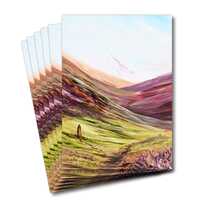 Six greeting cards of the painting Trekking