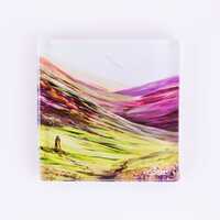 Glass coaster of the painting Trekking
