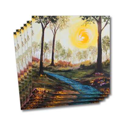 Six greeting cards of the painting 'Tumbling waters II'