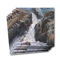 Six greeting cards of the painting Waterfall