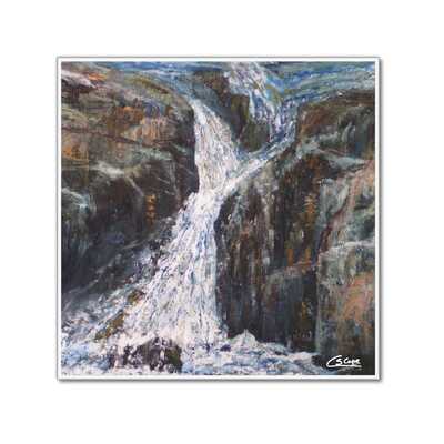 Ceramic coaster of the painting Waterfall