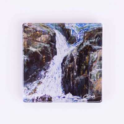 Glass coaster of the painting Waterfall