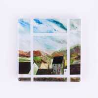 Glass coaster of the painting Window over Keswick